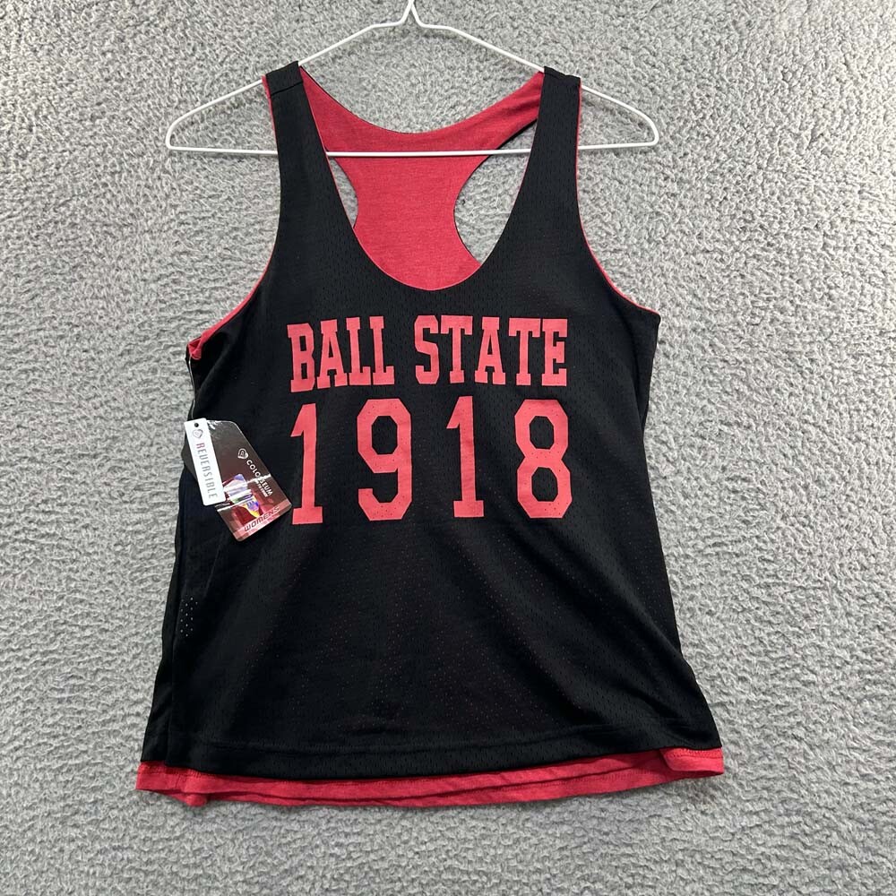 Ball State Cardinals Jersey Women Small Reversible Basketball tank top NWT
