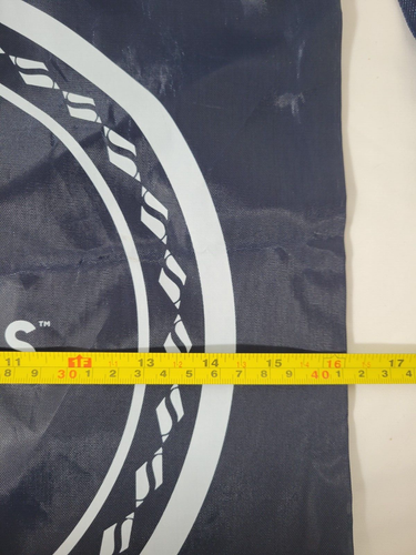 Skechers LARGE Sack Gym Travel Nylon Drawstring Bag 16"x20" Blue White Logo - Picture 4 of 4