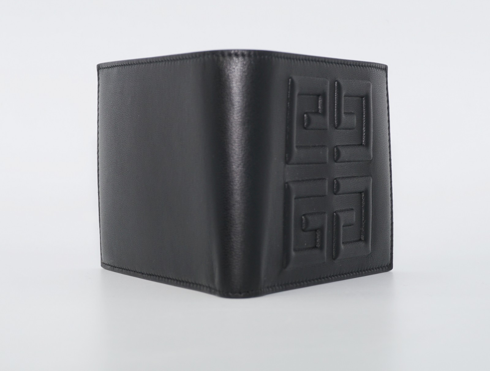 Givenchy Men's Embossed 4G Emblem Leather Bifold Wallet, Black/Khaki, MSRP $555 image 5