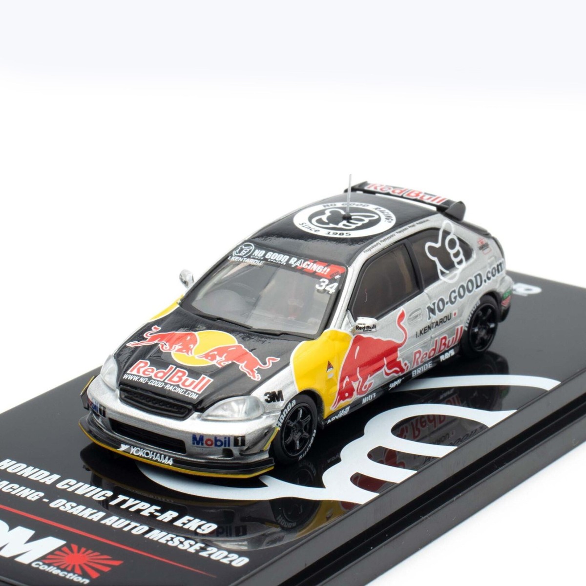 INNO64 1:64 HONDA CIVIC TYPE R EK9 NO GOOD RACING RED BULL