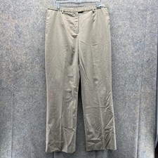 Pendleton Pants Women 14 Ladies Khaki Chino Pleated Wool Lycra Casual Trousers