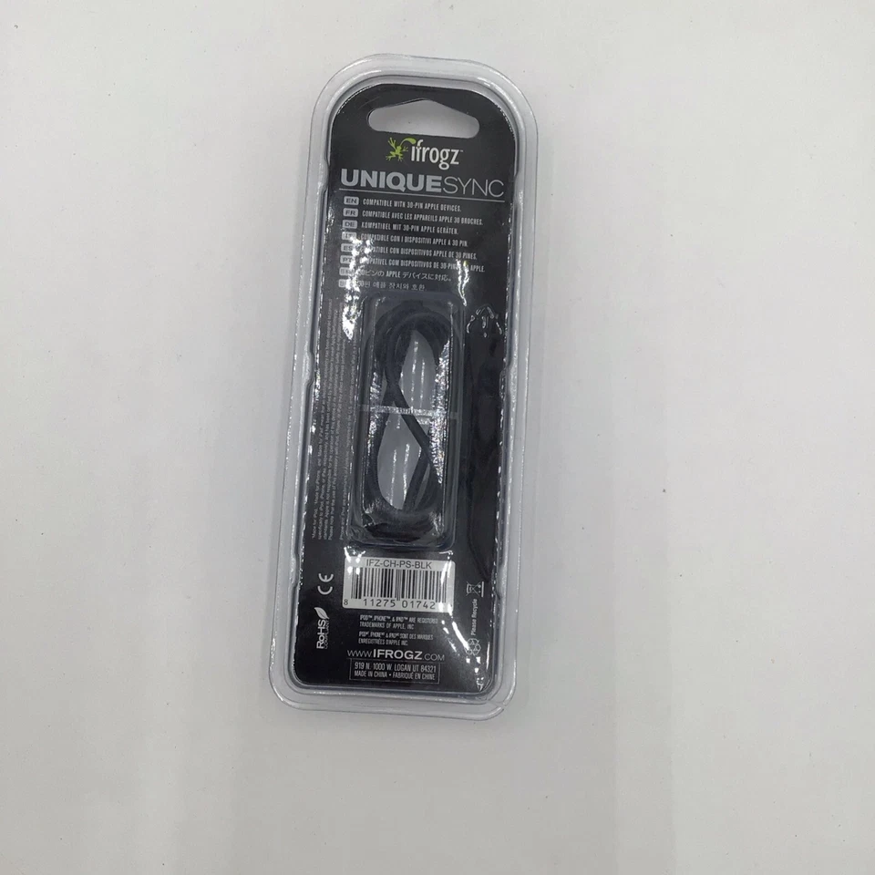 iFrogz UniqueSync USB Cable (Black) Compatible with iPad, iPhone, iPod NEW VTG - Image 2 of 4