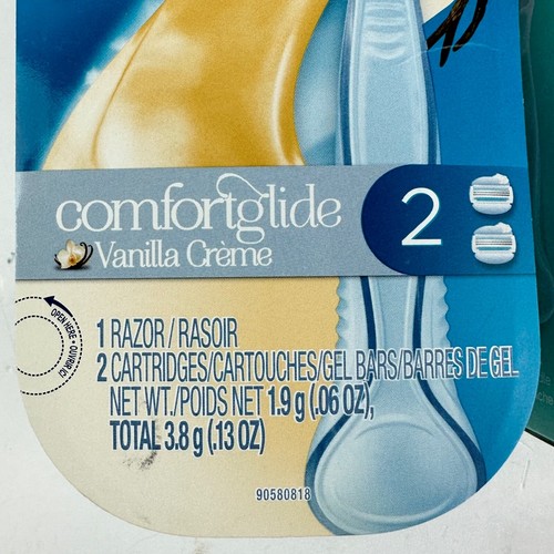 Gillette Venus: Comfortglide Vanilla Creme + Smooth Sensitive 2 Razors Each NEW - Picture 2 of 11
