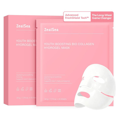 ZealSea Bio Collagen Wrapping Hydrogel Face Mask, Overnight Jelly Gel Sheet Mask