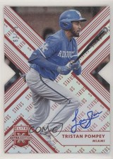 2018 Panini Elite Extra Edition Status Red Die-Cut /75 Tristan Pompey Auto 9pd