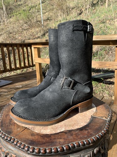 Wesco Custom Boss Engineer Boot - Black Roughout 11 D ISP PNW