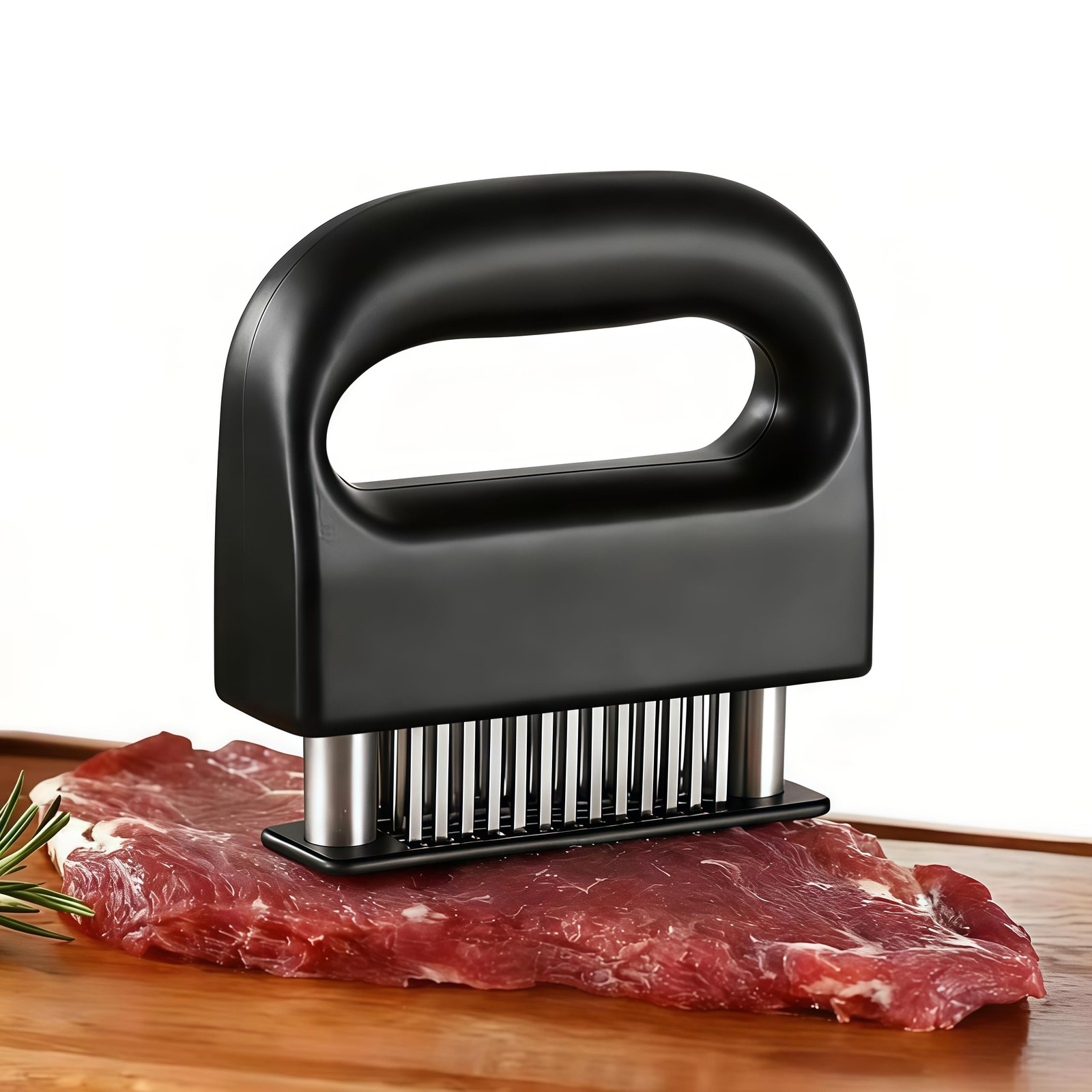 Meat Tenderizer with 48 Stainless Steel Ultra Sharp 13×11.6×4.2cm, Black