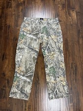 Realtree Camouflage Camo 5-Pocket Cotton Hunting Pants Mens Size 38x32 Used