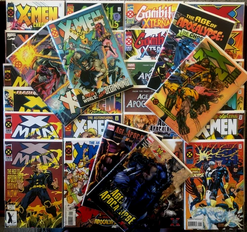 30X AGE OF APOCALYPSE LOT! Vintage 1995 ALPHA! OMEGA! COMPLETE SETS! X-MEN!