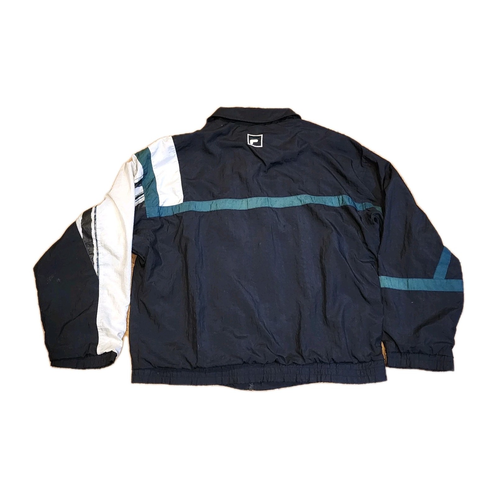 Giacca tuta a vento FILA Gabber vintage con loghi ricamati grande