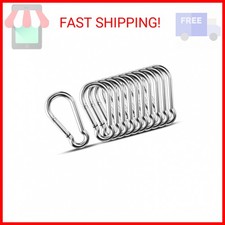 Small Carabiner Clip Hooks, 10pcs 1.57 inch Carabiners Heavy Duty, 304 Stainless