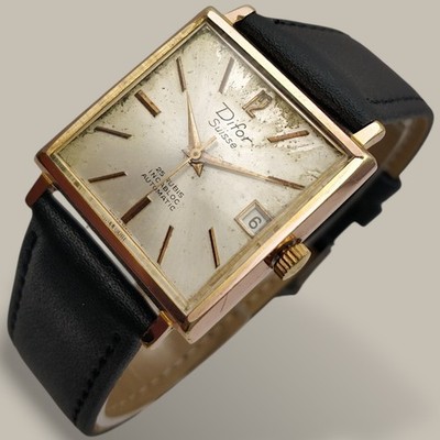 Difor Automatik 60er Jahre 29 x 29mm Herren Vintage Uhr voll funktionsfähig ETA 2472 Swiss