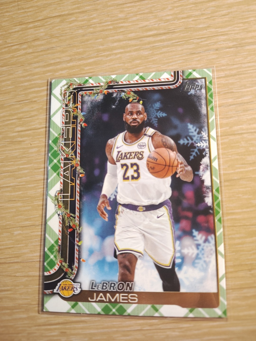 2025-26 Topps Holiday Advent - LeBron James #H119 Plaid Insert SP - LA Lakers