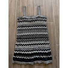 Missoni for Target Black White Zigzag Knit Tank Dress Size L