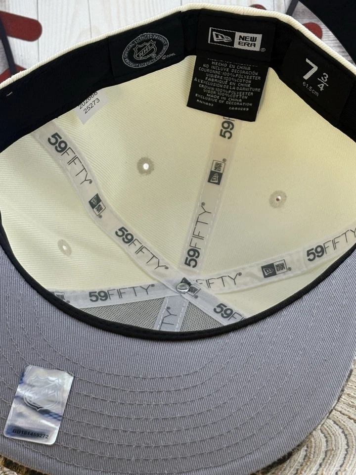 Anaheim Mighty Ducks 7 3/4 Máscara Metálica Dorada Gris UV 59FIFTY 🔥 🦆 Foto 3 de 4