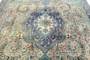 9X12 MUSEUM MASTERPIECE ANTIQUE HAND KNOTTED VEGETABLE DYE TABRIZZ WOOL RUG