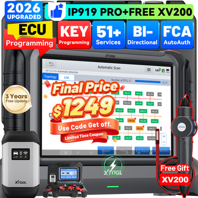 XTOOL IP919 PRO +XV200 Endoscope ECU Key Programmer Auto Scanner Diagnostic Tool