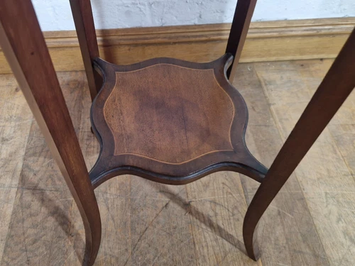 Antique inlaid mahogany tall jardinaire plant stand - Picture 16 of 16