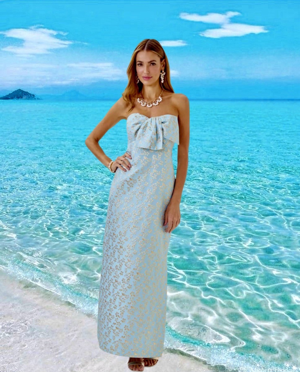green emerald velvet dress Green-Pink Ombre Straight-Fit Cami Maxi-Dress main image 1