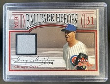 2004 Fleer Sweet Sigs Greg Maddux Ballpark Heroes Jersey Red #BH-GM Cubs
