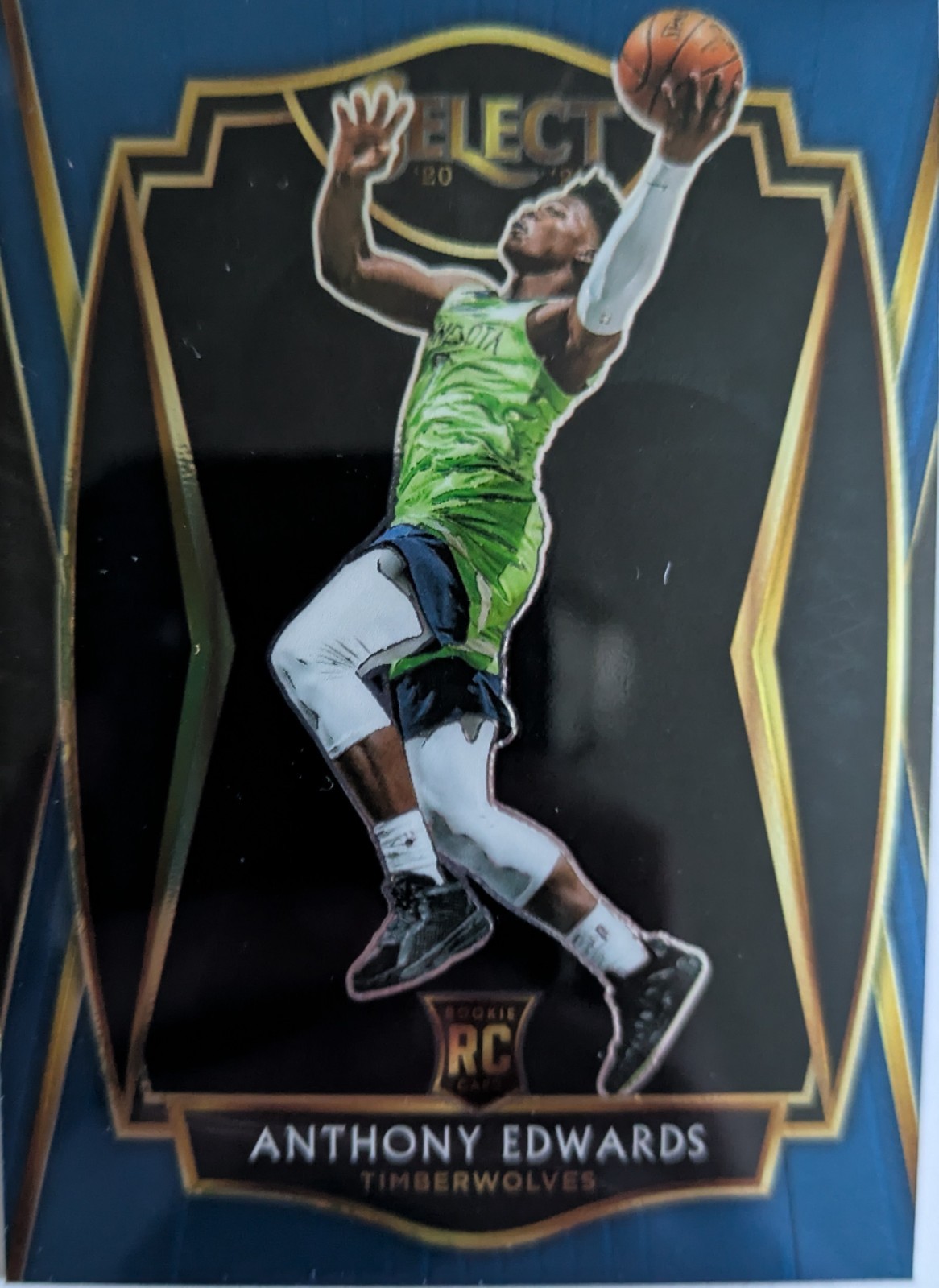 2020-21 Panini Select - Premier Level Anthony Edwards #169 Blue Prizm (RC)