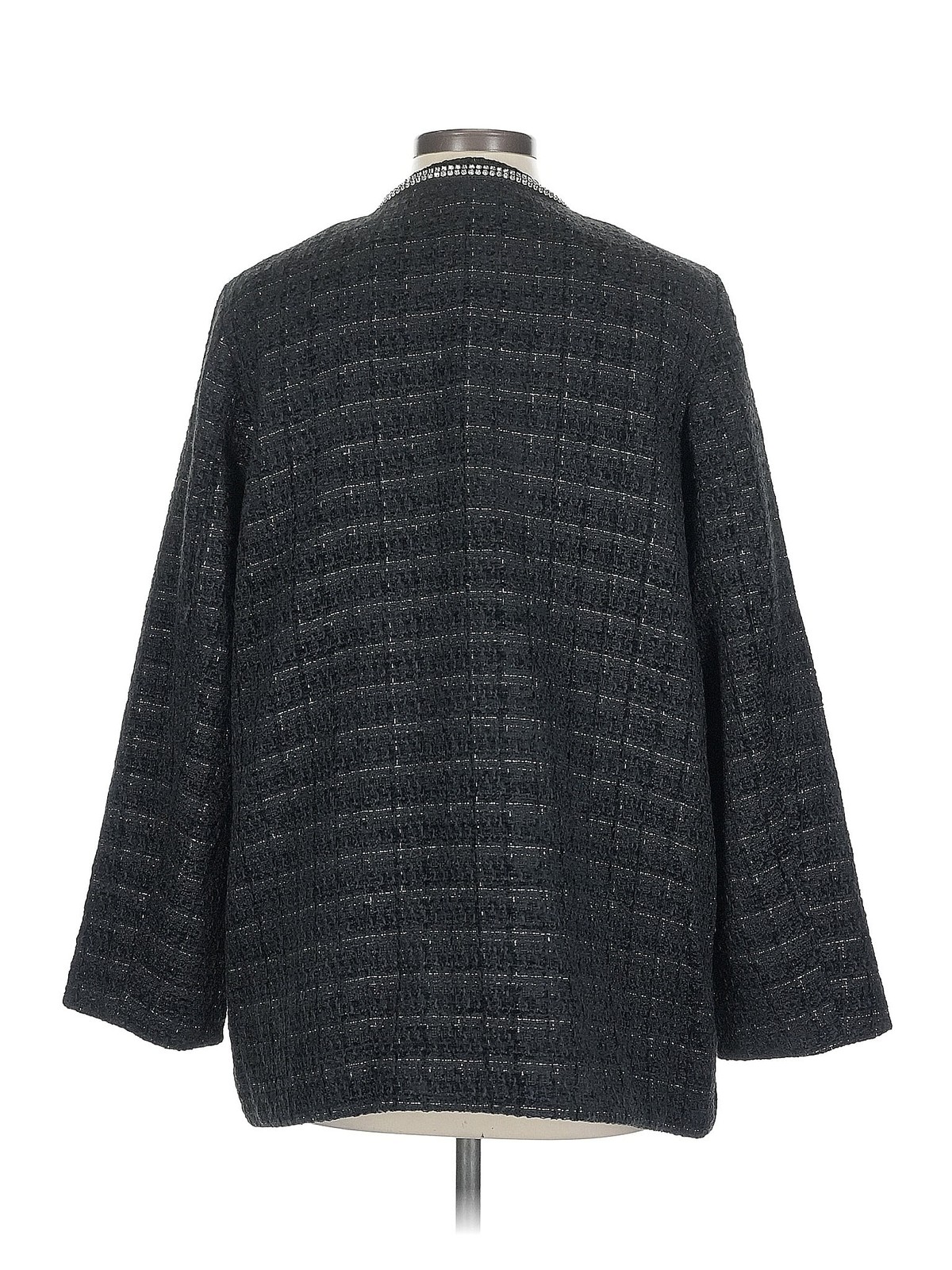 H&M Women Gray Coat L thumbnail 2
