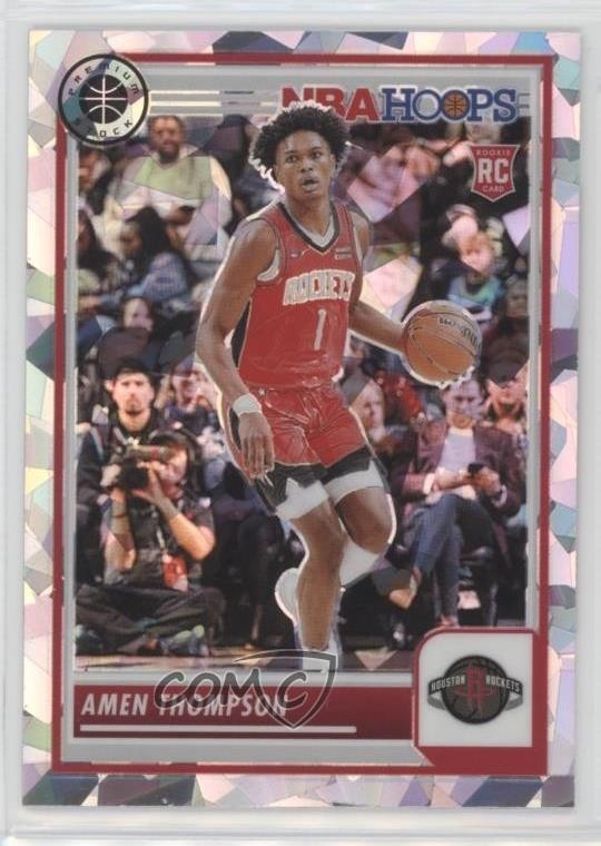 2023-24 Panini NBA Hoops Premium Stock Ice Prizm Amen Thompson #86 1r05