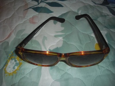 VINTAGE ANNE KLEIN TORTOISHELL GLASSES, OVERSIZE, BIFOCAL. LOGO ON TEMPLES.