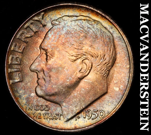 1950 Silver Roosevelt Dime-Choice Gem BU Lustrous No Reserve #i4521