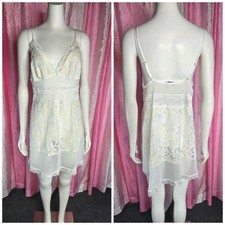 Lina Donatella Feminine Ivory Cream Lace Babydoll Lingerie Nightgown Size XL