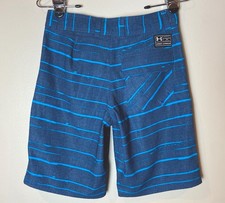"NEW" Boys / Mens sz 27 Under Armour Un-lined Board Trunks Blue INS 9.5" 