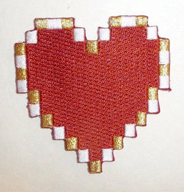 Heart - Legend of Zelda Parche Iron-On Nintendo 8Bit NES Pixel Heart Container