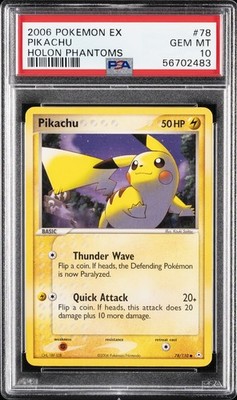2006 POKEMON EX HOLON PHANTOMS #78 PIKACHU PSA 10 | eBay
