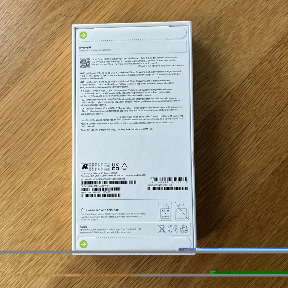 Apple iPhone 16  5G 128 GB /Black/Brand New Sealed Box /Fast Delivery - Image 2 of 4