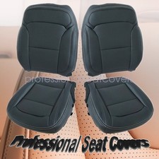 Driver Passenger Perf Leather Seat Cover Black For 2016-2019 Ford Explorer