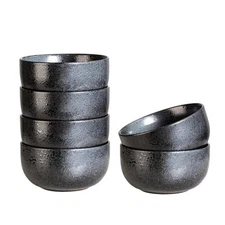 Ceramic Small Bowls for Kitchen, Set of 6, 9 ounces Ice Cream Bowls, Small Se...