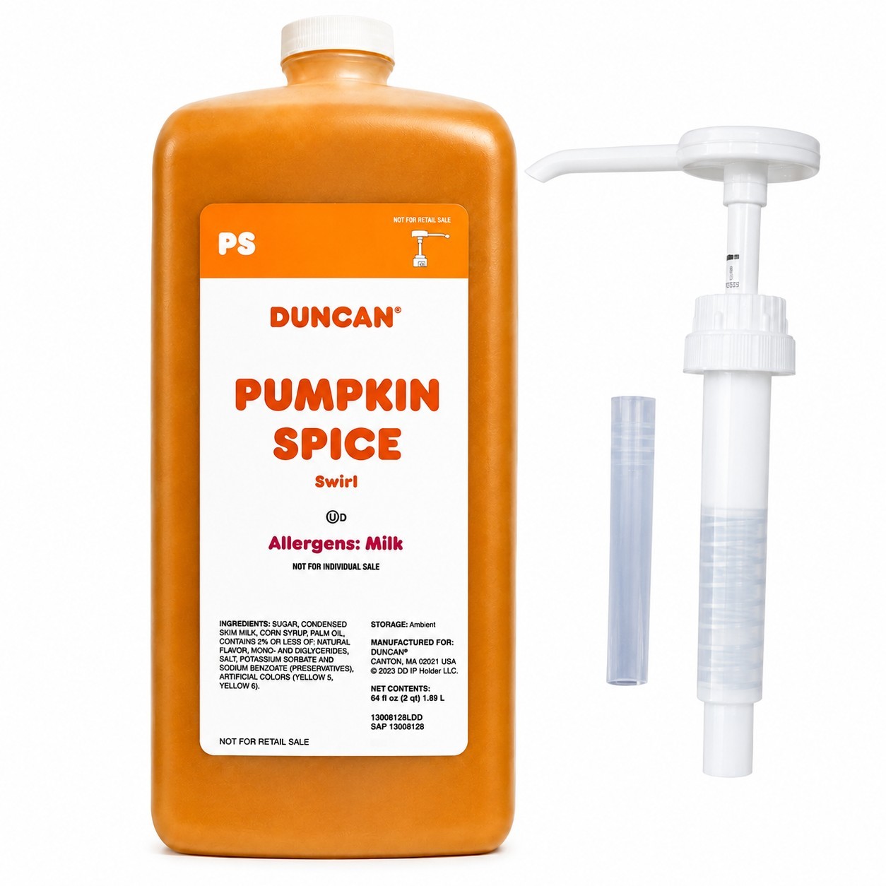 Dunkin PUMPKIN SPICE Swirl 64fl Oz EXP: FEB 2027 -With FREE SHIPPING  SHIPS 8-12