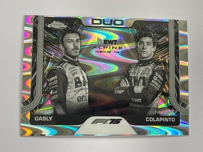 2025 Topps Chrome F1 Gasly Colapinto Duo Black & White Raywave Refractor #171