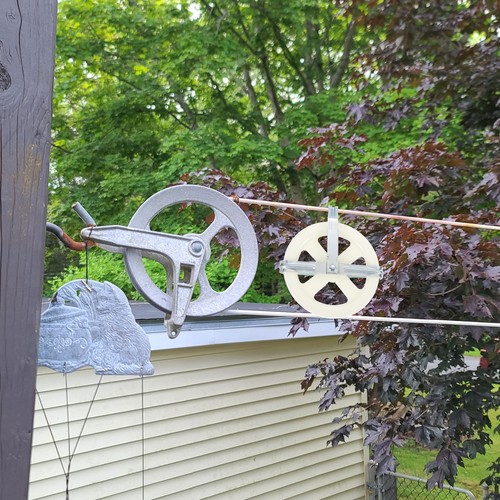 5" Clothesline Pulley with Durable Iron Alloy Wheel and Axle, Silver - Picture 4 of 6