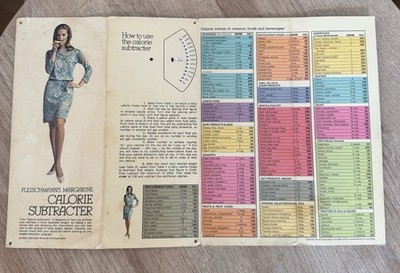 VTG MCM Advertising Diet Ephemera Fleischmann s Margarine Calorie Subtractor