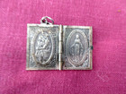 Religious Prayer Book Pendant with Engraved Motifs vintage sterling silver 5.5gr — photo 1