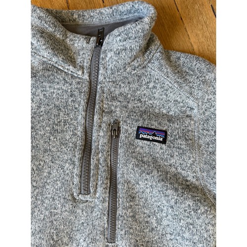 Patagonia Kids' Better Sweater® 1/4 Zip Fleece in Heather Gray Size Medium/ 10 - Picture 2 of 5