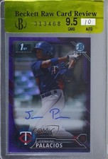 2016 Bowman Chrome Prospects Purple Refractor 83/250 Jermaine Palacios Auto 1og