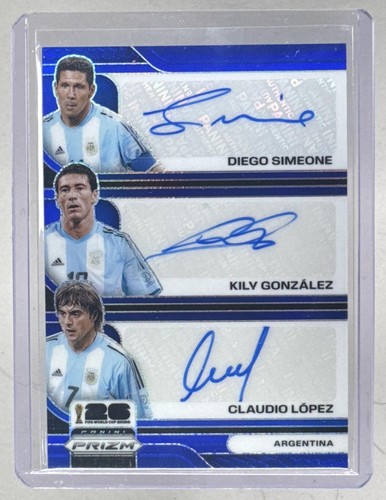 Simeone Lopez Gonzalez 2026 Panini Prizm World Cup #25 Blue Triple Auto /25