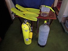 used scuba diving equipment set