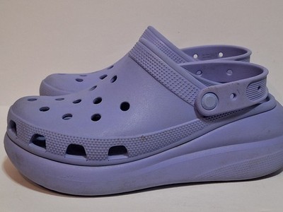 Crocs Classic Crush Platform Chunky Purple Lavender Clog Womens Size 8