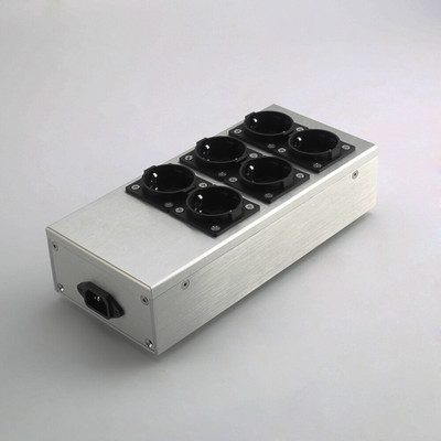 Finished 6 Socket European AC Power Distributor EU Power Outlet Socket Home-