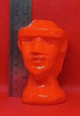 ''Orange Sinbad'' - Expensive Original Clay sculpture, hand made& glazed.