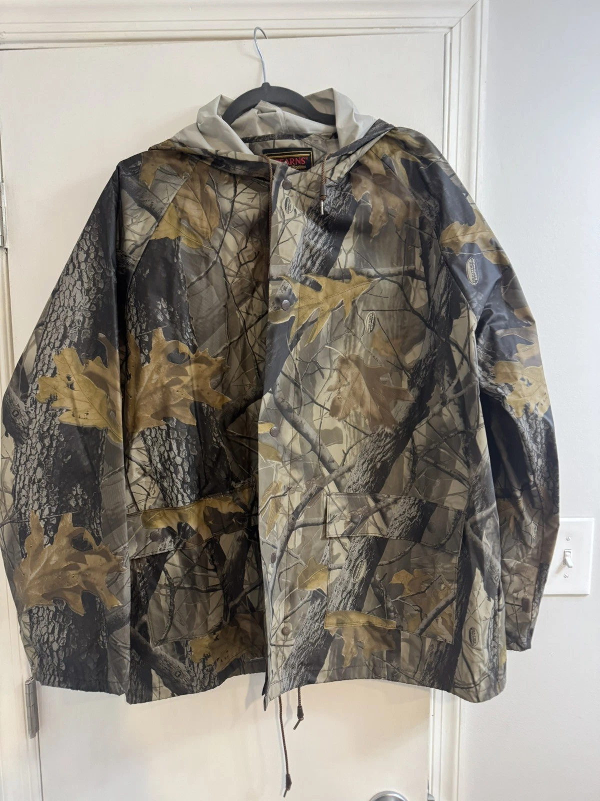 Stearns Dry Wear Jacket Men Large Vintage 3 Camo Rain Zip Snap Hooded/pants set
Opens in a new windo