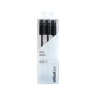  Cricut Joy Extra Fine Point Pen Set 3/Pkg Black 0.3 NEW 2007088